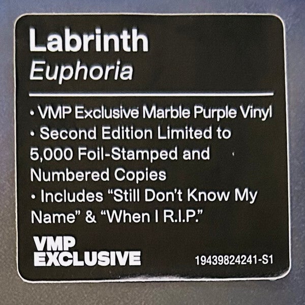 Euphoria Labrinth newest Purple Marble 2XLP Vinyl VMP Limited Edition 1 of 5000 Copies